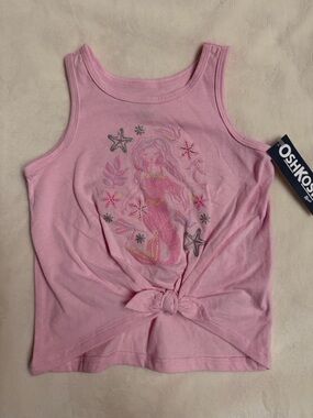 NWT OshKosh B'gosh Pink Mermaid Knot-Front Tank Top